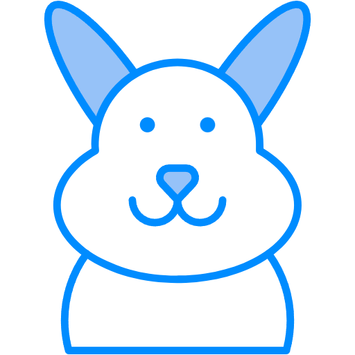 Free Bunny icon Two Color style