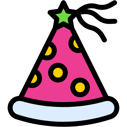 Free Party Hat icon Lineal Color style