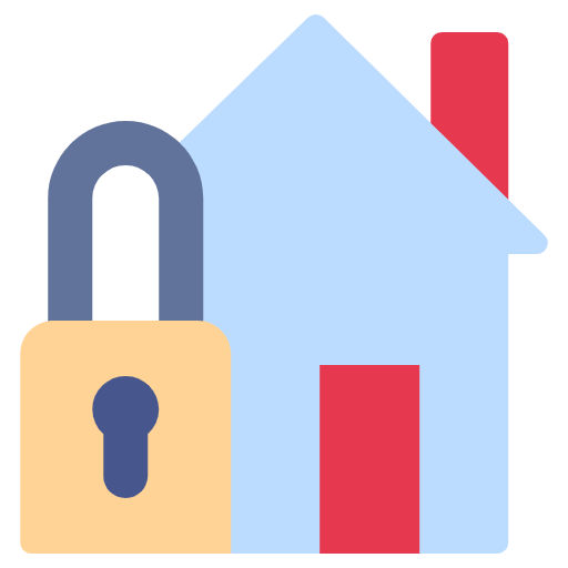 Free Home Security icon flat style