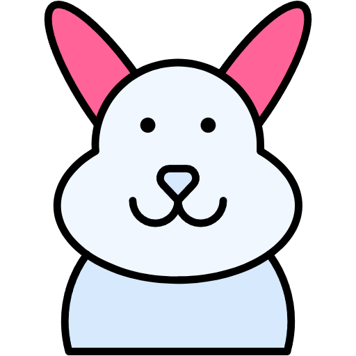 Free Bunny icon lineal-color style