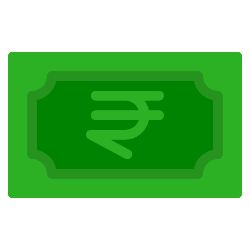 Free indian rupee icon flat style