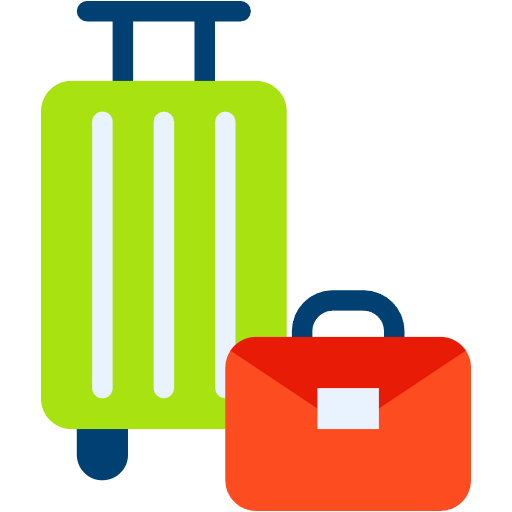 Free Baggage icon Flat style