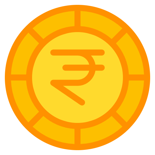 Free indian rupee icon Flat style