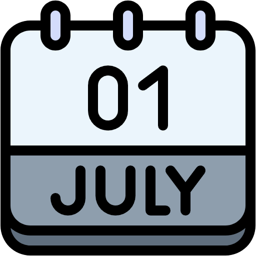Free Calendar icon Lineal Color style - July Calendar pack