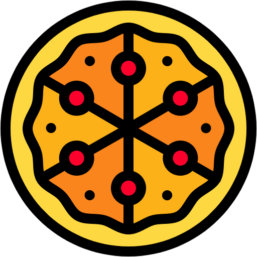 Free Pizza icon lineal-color style