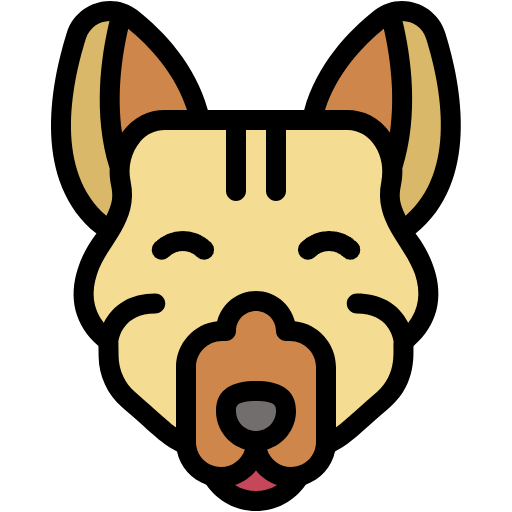 Free German shepherd icon lineal-color style