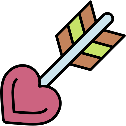Free Archery icon Lineal Color style - Love pack