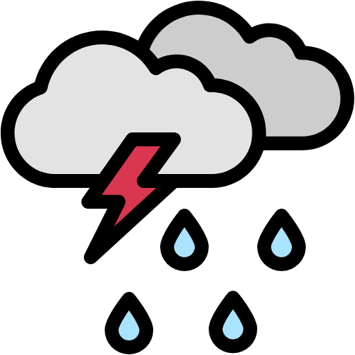 Free Raining icon Lineal Color style