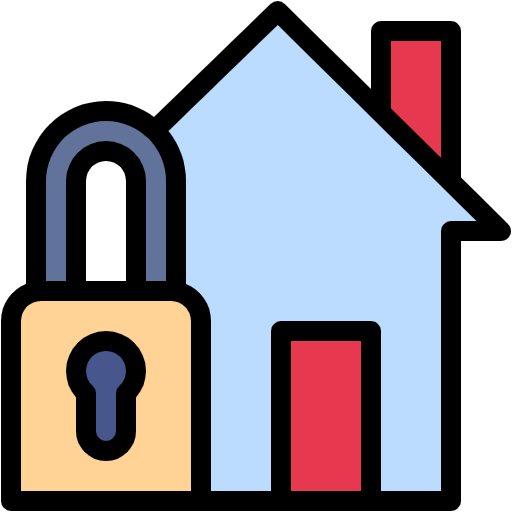 Free Home Security icon Lineal Color style