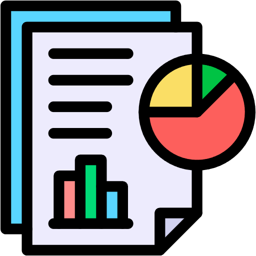 Free report icon Lineal Color style