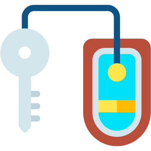 Free Key Chain icon Flat style