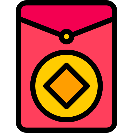 Free Red Envelope icon lineal-color style