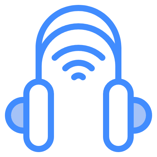 Free Headphone icon two-color style