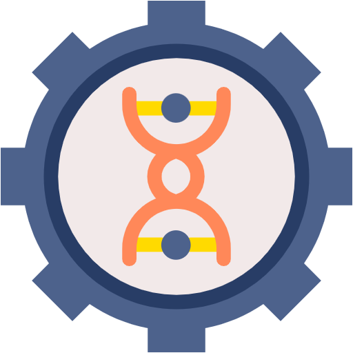 Free Genetic Engineering icon flat style