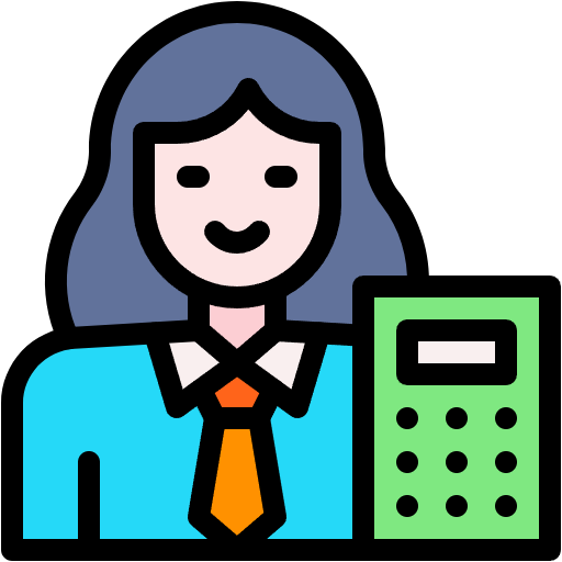 Free Accountant icon Lineal Color style - Accounting pack