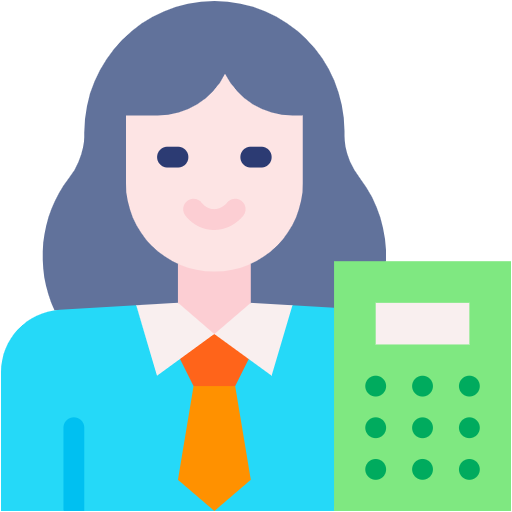 Free Accountant icon Flat style - Accounting pack
