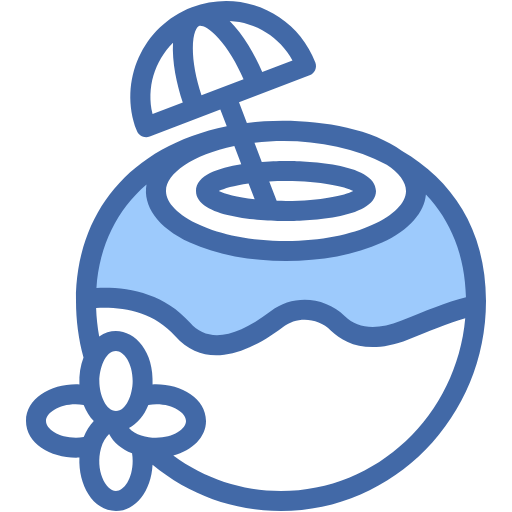 Free Coconut Drink icon two-color style