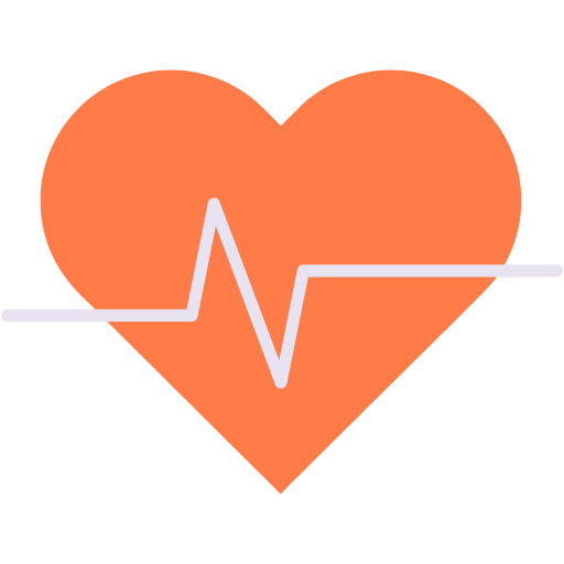 Free cardiogram icon flat style