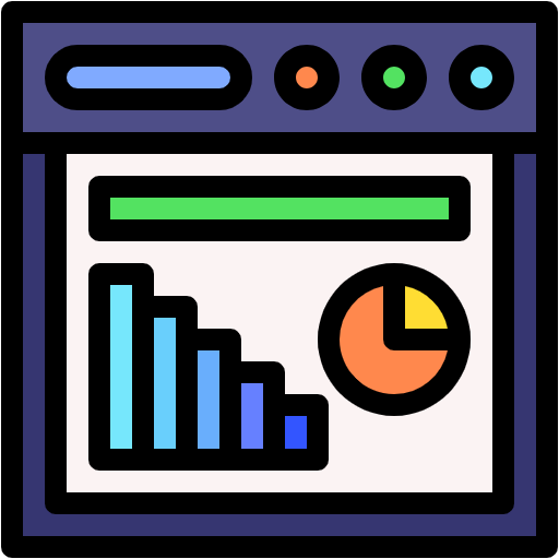 Free Statistical Analysis icon Lineal Color style