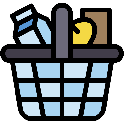 Free Basket icon lineal-color style