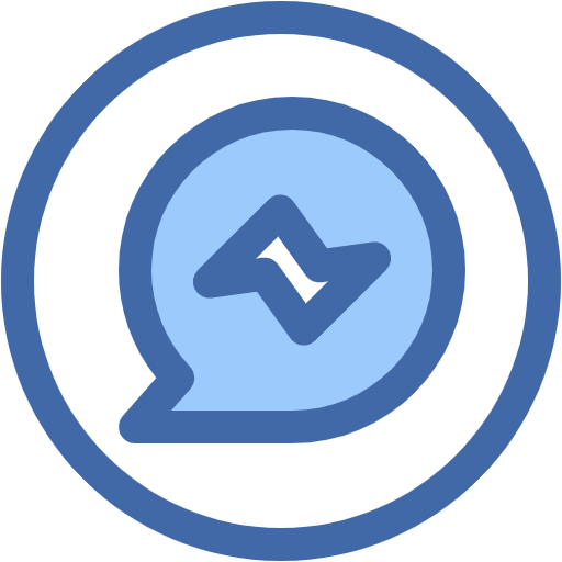 Free Facebook Messenger icon Two Color style