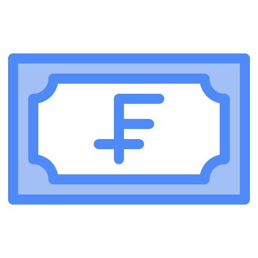 Free Swiss Franc icon two-color style
