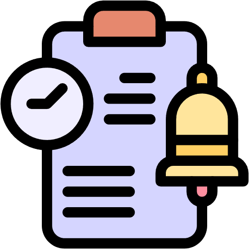 Free schedule icon lineal-color style