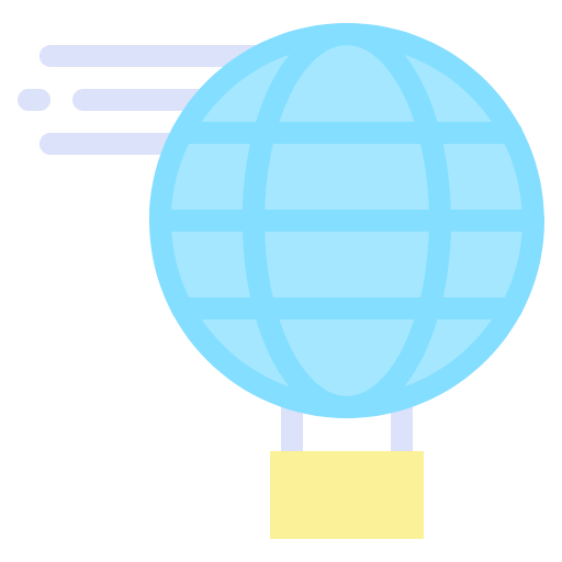 Free Hot Air Balloon icon flat style