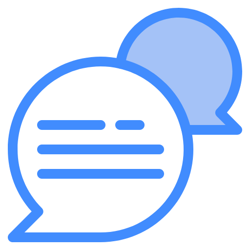 Free speech bubble icon two-color style