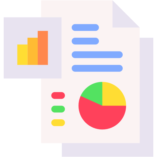 Free report icon flat style