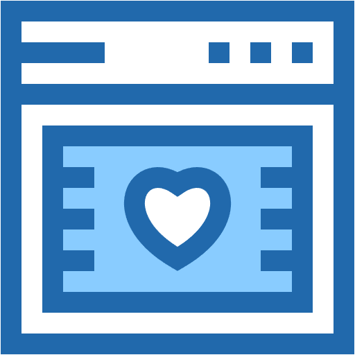 Free love icon two-color style
