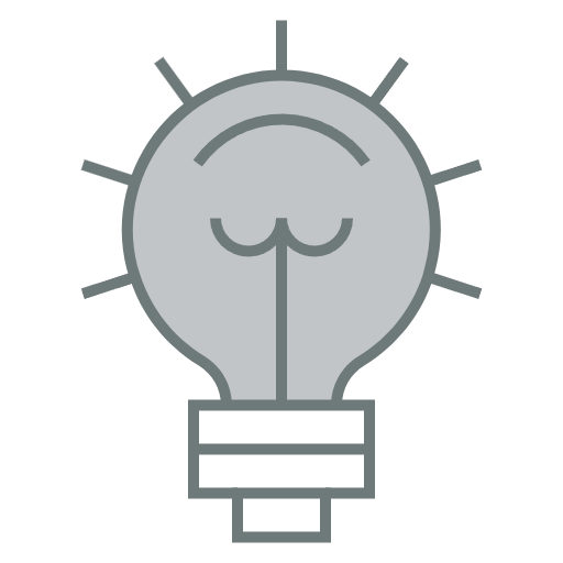 Free bulb icon two-color style