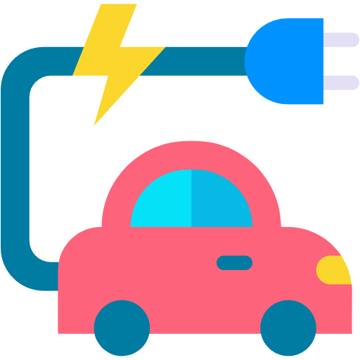Free Electric Car icon flat style