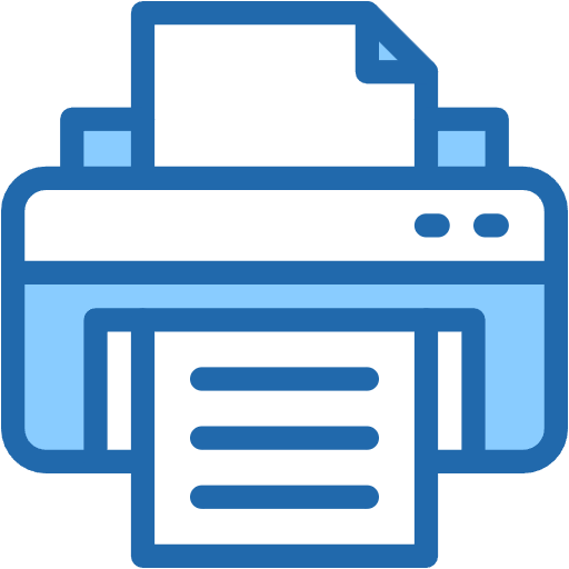 Free printer icon two-color style