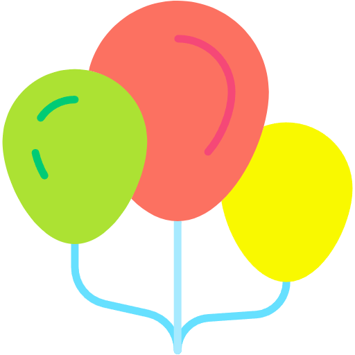 Free balloons icon flat style