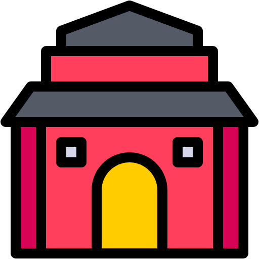 Free Temple icon lineal-color style