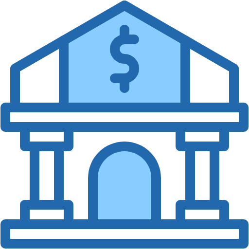 Free Bank icon Two Color style