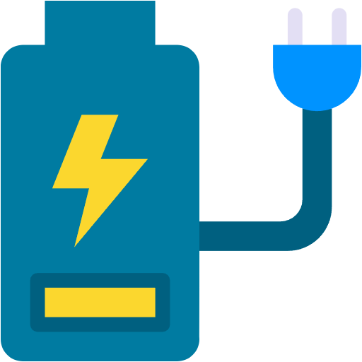Free Battery icon flat style