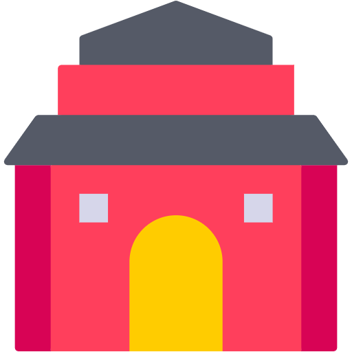 Free Temple icon flat style