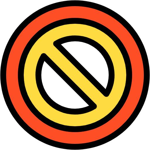 Free Prohibition icon lineal-color style