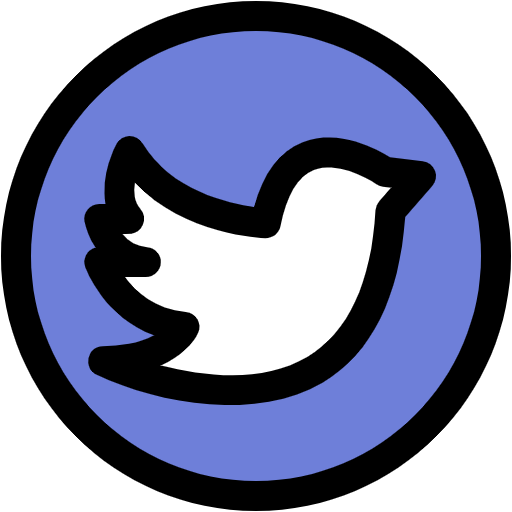 Free Twitter icon Lineal Color style