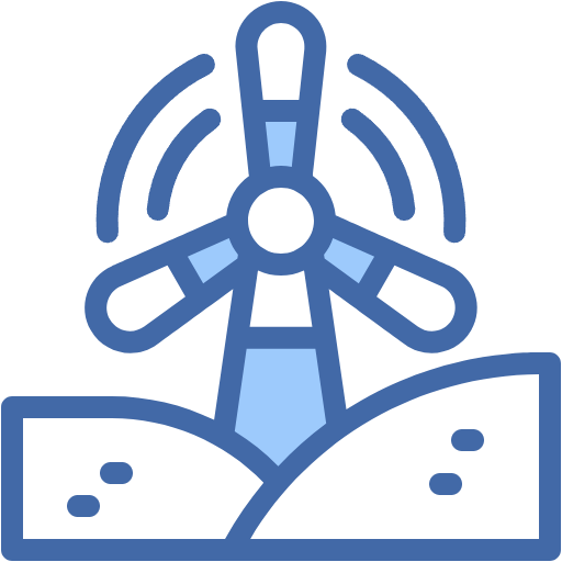 Free Wind Power icon two-color style