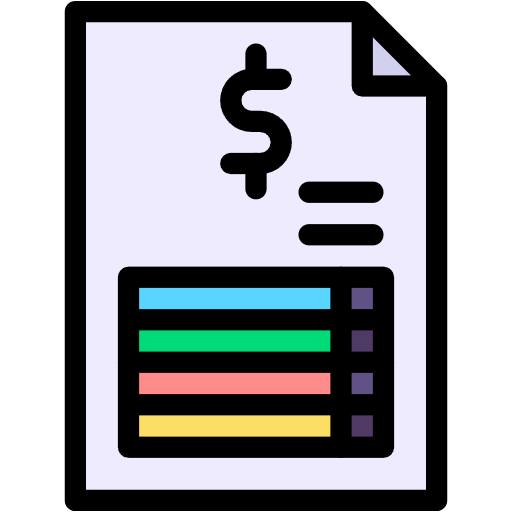 Free invoice icon lineal-color style