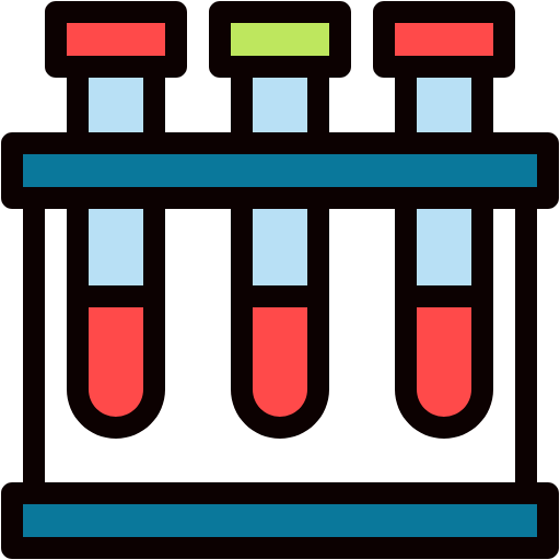 Free Test Tube icon lineal-color style