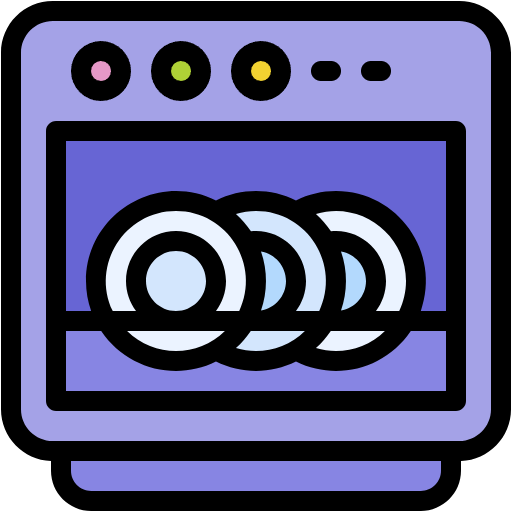 Free Dish Washer icon lineal-color style