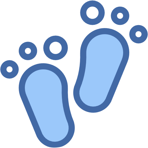 Free feet icon two-color style