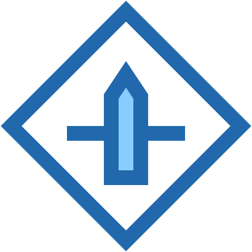 Free Intersection icon two-color style