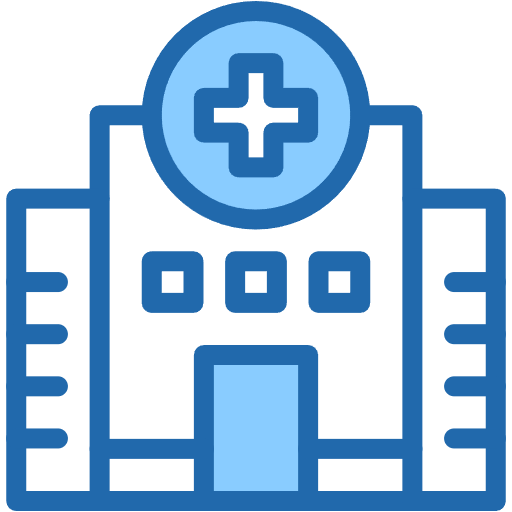 Free hospital icon two-color style