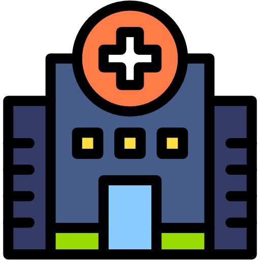 Free hospital icon lineal-color style