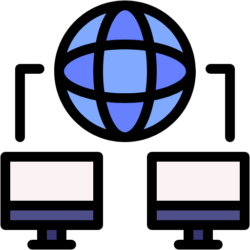 Free Computer Networking icon lineal-color style